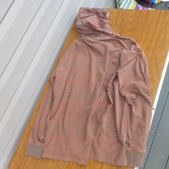 PraNa Striped Hoodie M Breathe pull over big pocket - Picture 4 of 9